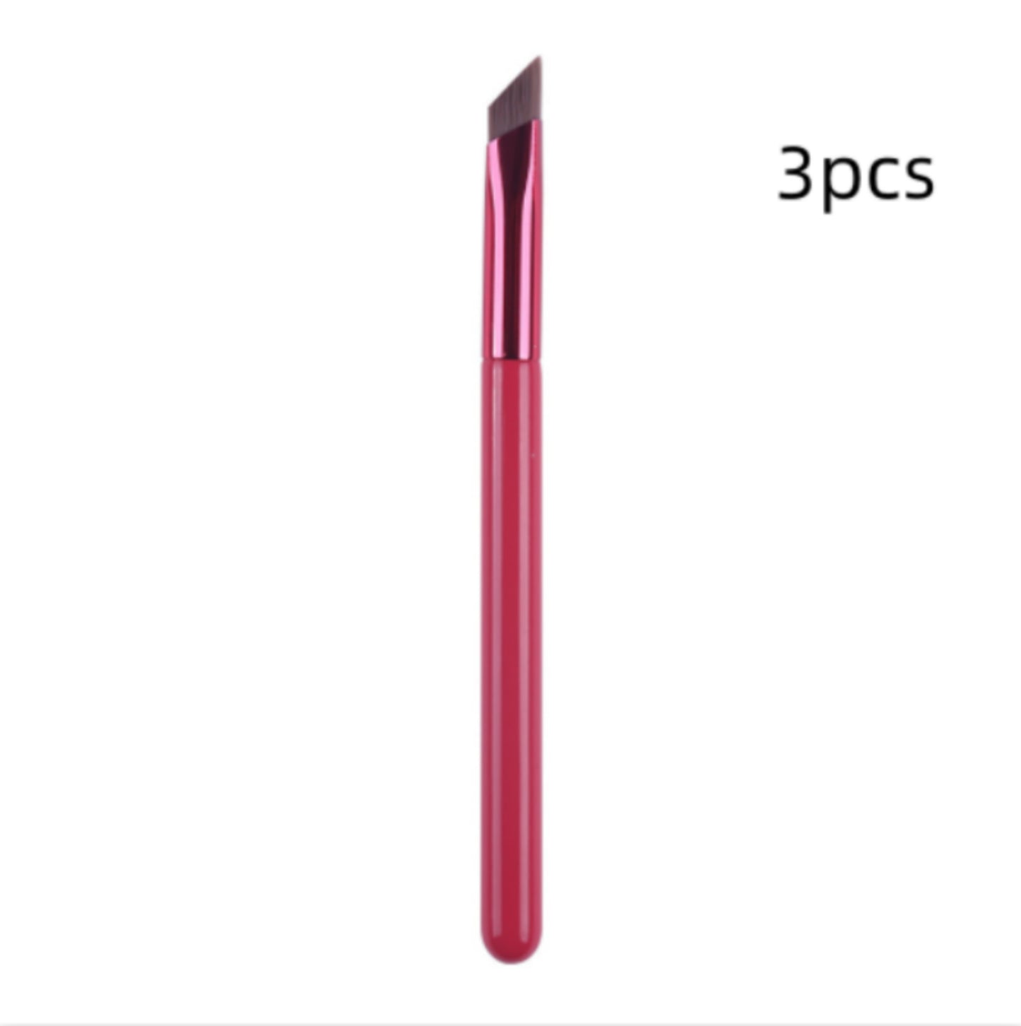 Precision Eyebrow Brush – Nylon Hair, Aluminium Handle, 3 Colours
