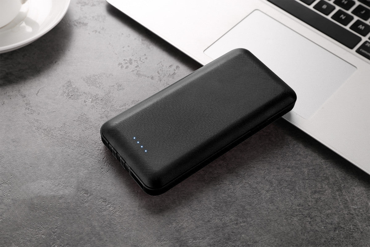 10,000mAh Portable Power Bank – Multi-USB Output Pink, Green, Black & White