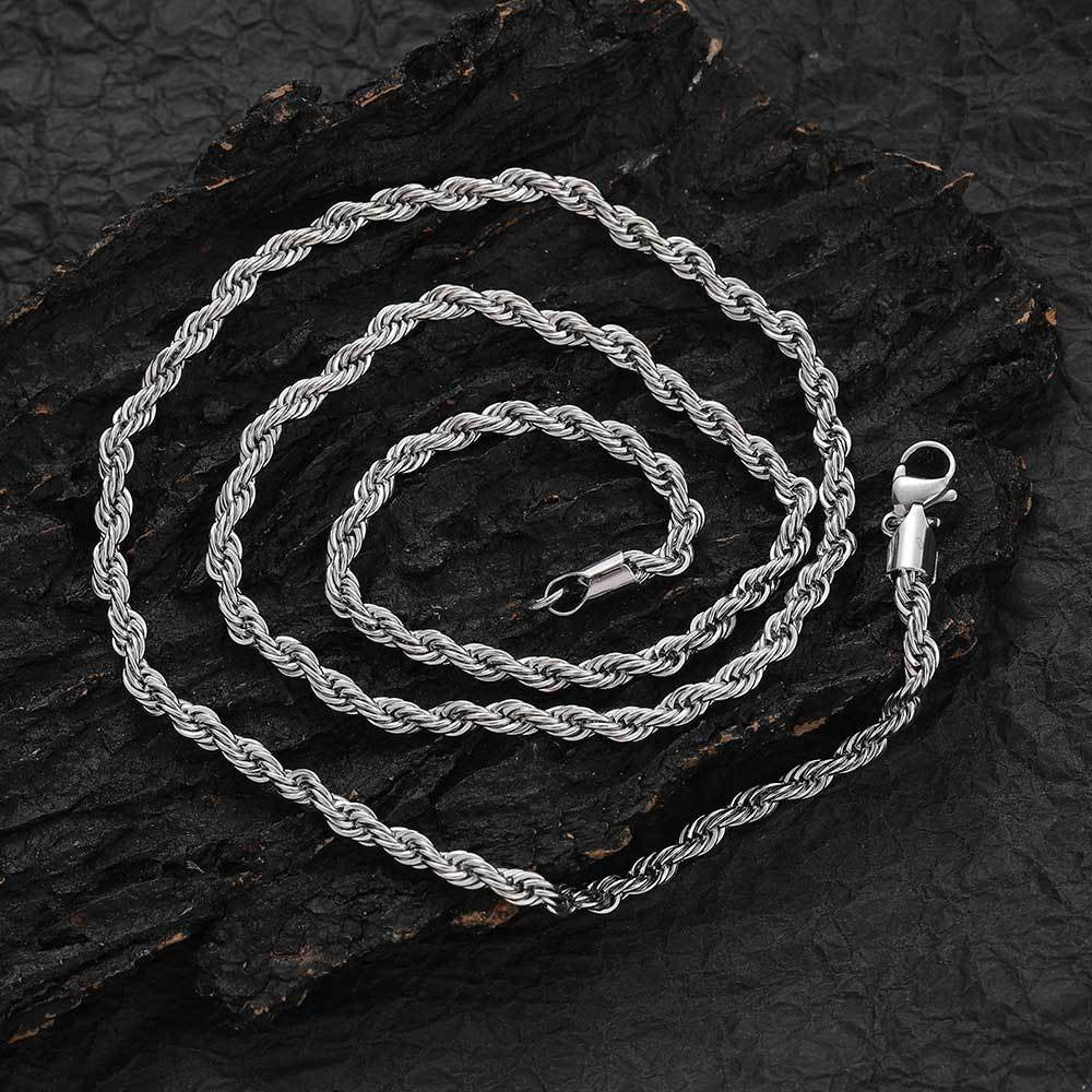 Stainless Steel Twist Chain Fashion Titanium Steel Necklace