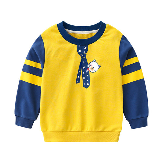 Children's Cotton Cartoon Sweatshirt | Long Sleeve Kids Top