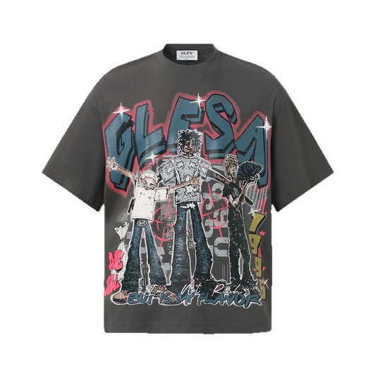 Men's Pure Cotton Loose Fit Short Sleeve T-Shirt | Streetwear
