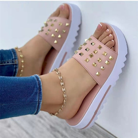 Women's Peep Toe Flat Sandals | 5 Colours | EU 36–43