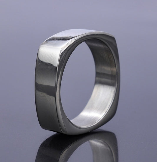 Unisex Palace Style Geometric Ring – Handcrafted Gold & Silver Couple Tail Band