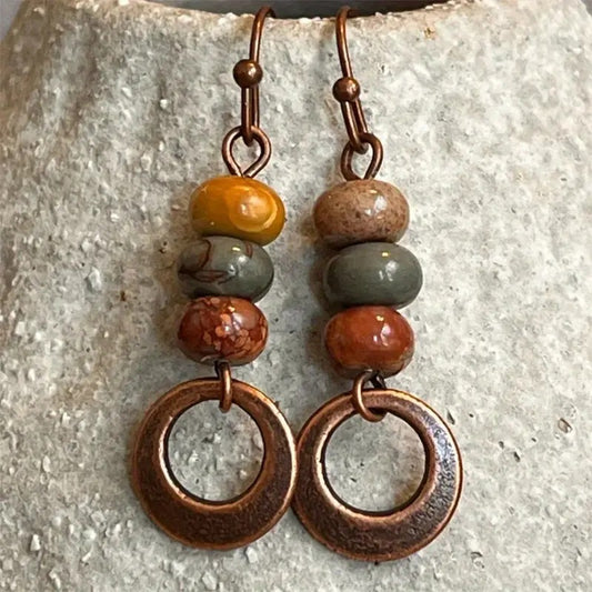 Fashionable Minimalist Retro Style Alloy Earrings