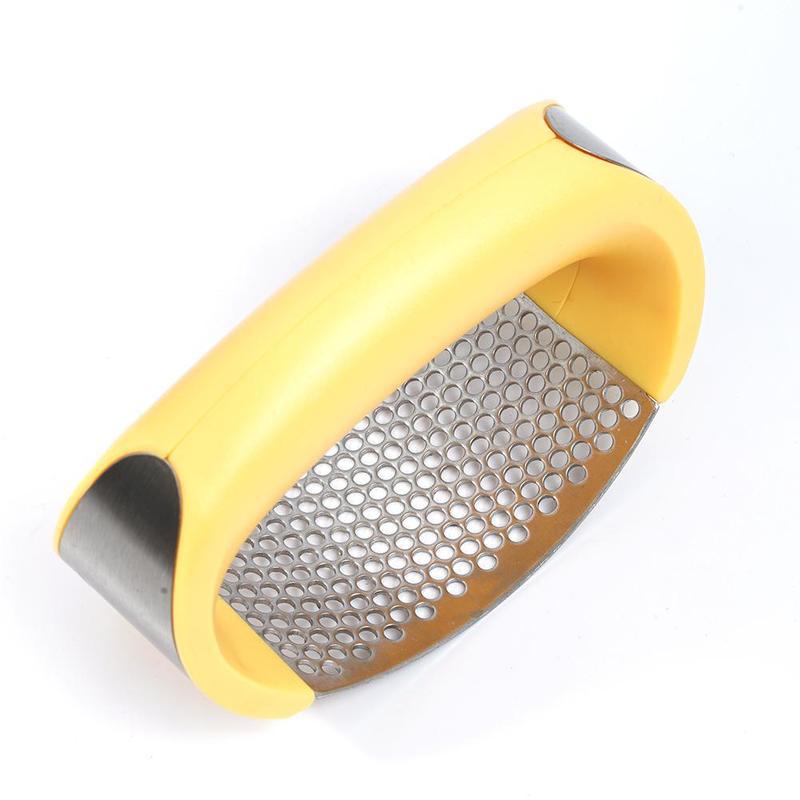 Stainless Steel Garlic Press — 304 Grade Manual Garlic Crusher with Non-Slip Handle