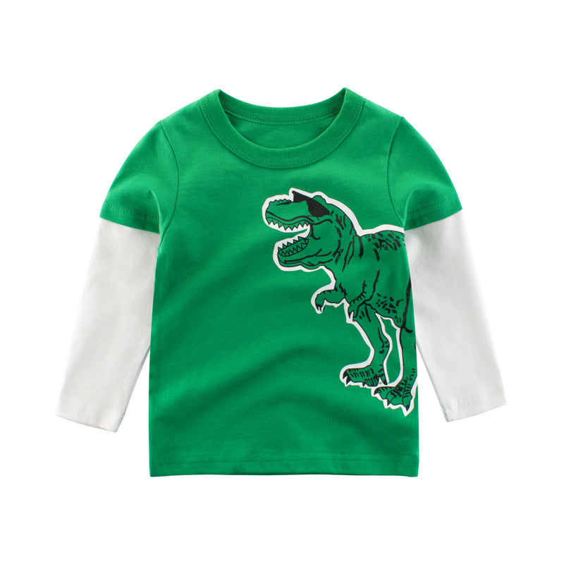 Boys' Cartoon Long Sleeve T-Shirt | Mock Layer