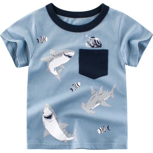 Children's Cartoon Animal Print T-Shirt | Ages 3-8