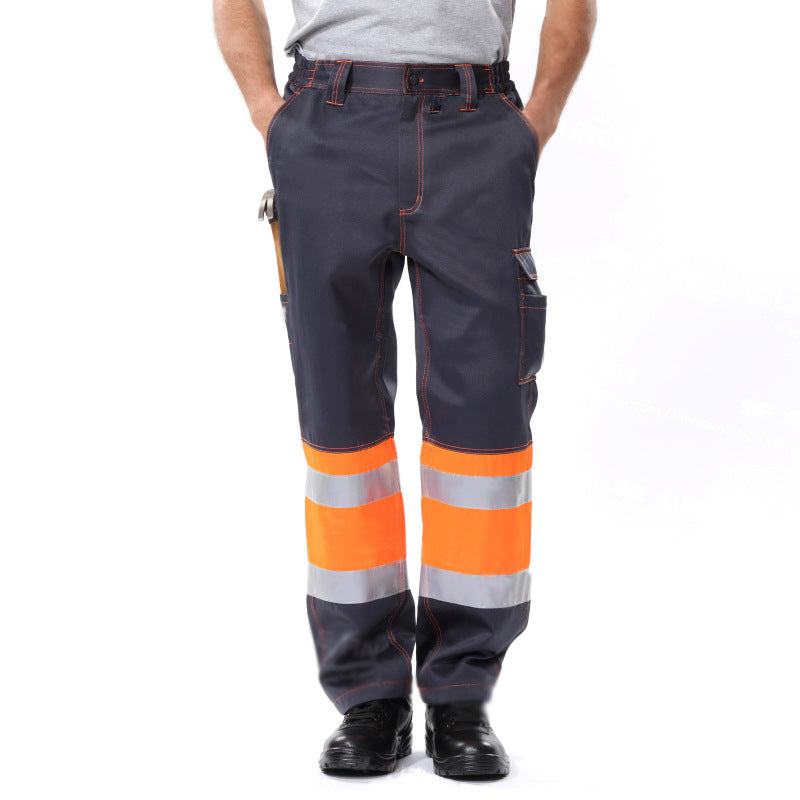 Men's Hi-Vis Reflective Safety Trousers | Fluorescent Workwear Pants