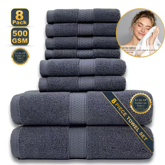 Pure Cotton Jacquard Bath Towel | Rice Grain Weave | 4 Sizes & 5 Colours