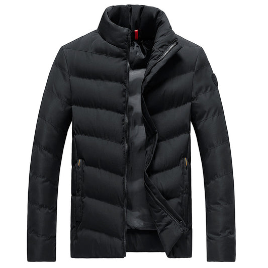 Men's Extra-Thick Cotton-Padded Cardigan Jacket | Plus Size Winter Coat