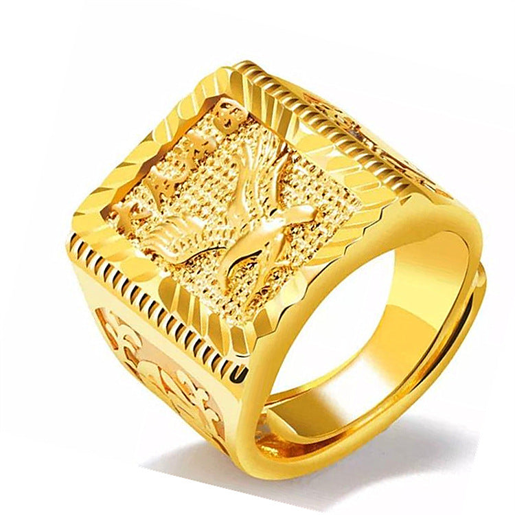 Gold Geometric Sailboat Ring | Adjustable Copper Band