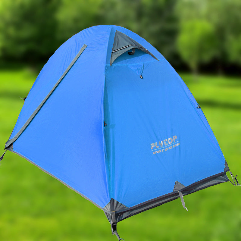 2-Person Ultralight Double-Layer Mountaineering Tent – 2,000-3,000mm Waterproof Aluminium Poles Green, Orange & Blue