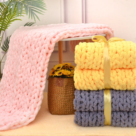 Handmade Thick Wool Woven Blanket | 8 Colours & Multiple Sizes