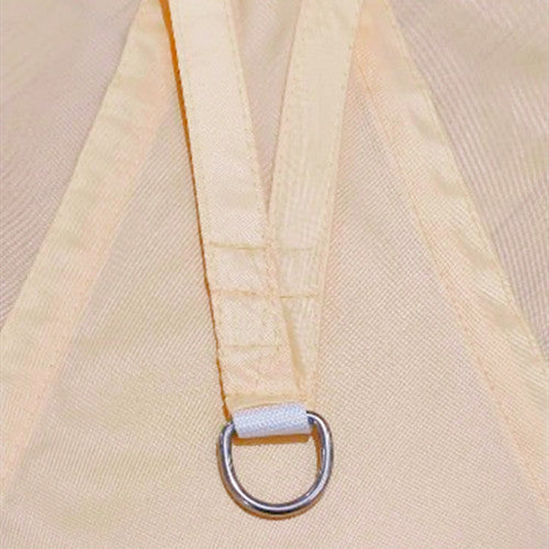 3.6×3.6m UV Shade Sail – 98% UV Block Waterproof Outdoor Sun Canopy Beige White & Yellow