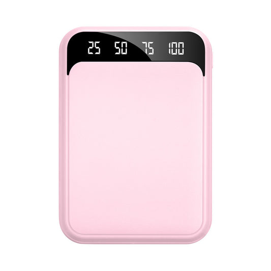 Mirror Finish Power Bank with LCD Display – 10000mAh Pink, White, Blue & Black