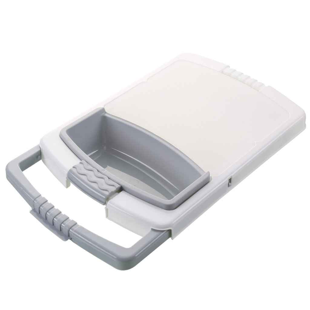 3-in-1 Sink Cutting Board with Drain Basket – Multi-Function PP Kitchen Board