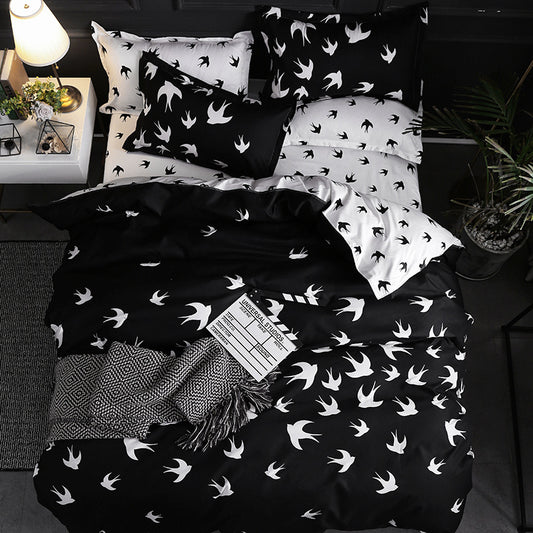 Geometric Print Brushed Polyester Duvet Cover Set | 10 Sizes