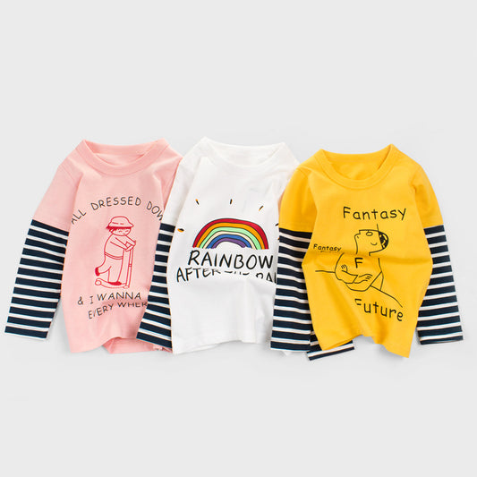 Girls 100% Cotton Long Sleeve Top – Spring & Autumn Layer