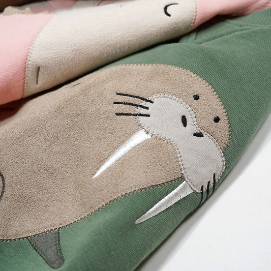 Children's Penguin Print Thickened Cotton Pullover Sweatshirt | Yellow Kids Top