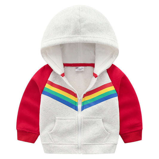 Children's Striped Zip-Up Sweatshirt | Kids Casual Top 100-140cm