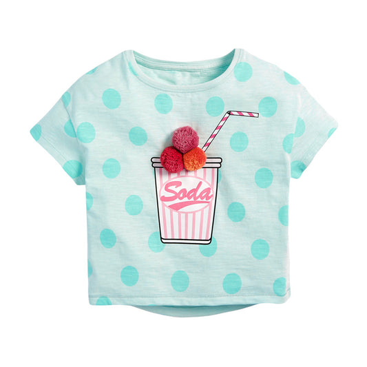 Girls 100% Cotton Short Sleeve T-Shirt – Ages 2–7