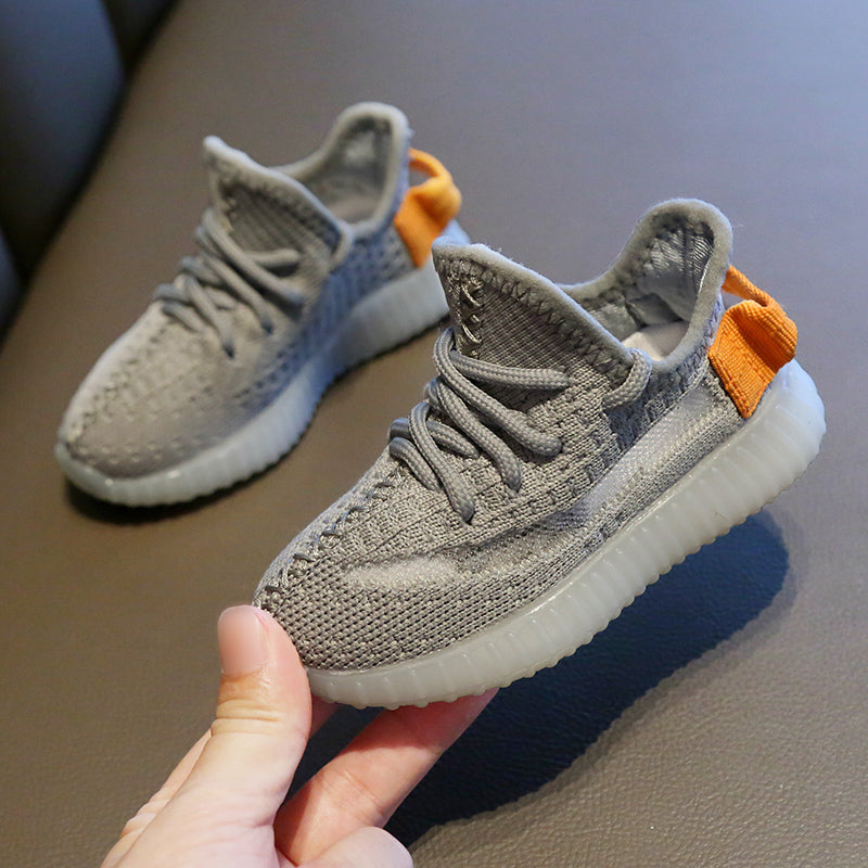 Kids' Breathable Knit Trainers – Non-Slip Casual Sneakers