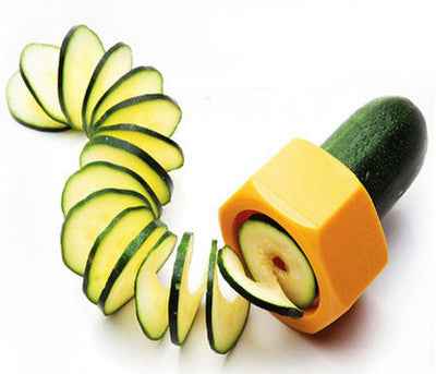 Spiral Vegetable Cutter & Slicer – Food-Grade ABS Kitchen Spiralizer Tool
