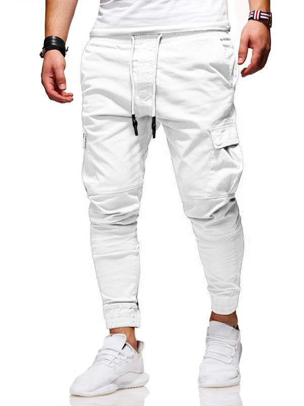 Men's Cotton Multi-Pocket Sweatpants – Loose Fit Casual Trousers