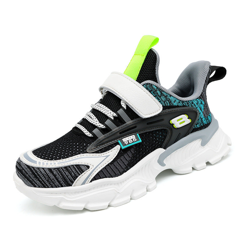 Children's Mesh Grid Running Trainers | Lightweight Breathable Kids Shoes EU 28-39