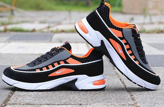 Men's Breathable Lace-Up Sports Trainers – Casual Running Shoes