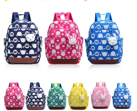 Kids' Canvas Anti-Lost Kindergarten Backpack – 5 Colours