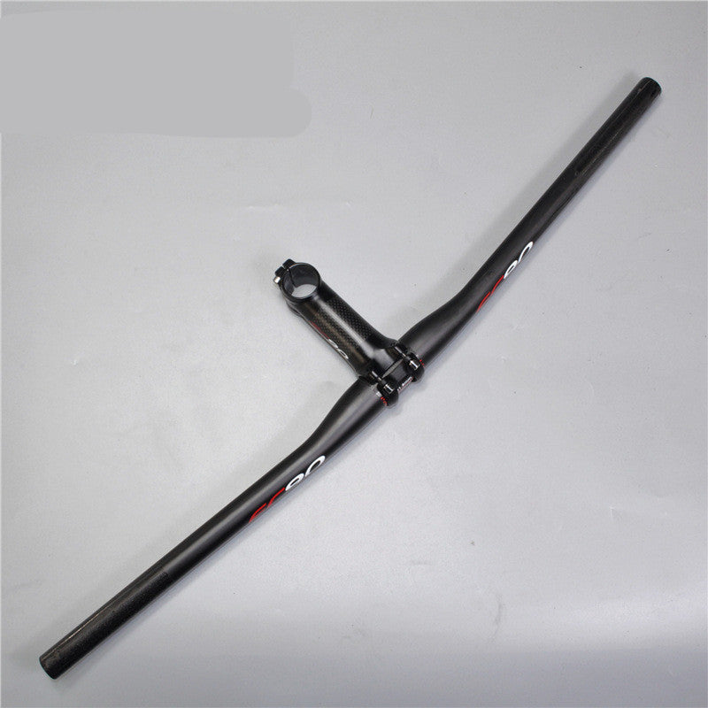 EC90 Carbon Fibre Bicycle Handlebar Set – Straight Bar & Swallow Bar 3-Piece Black