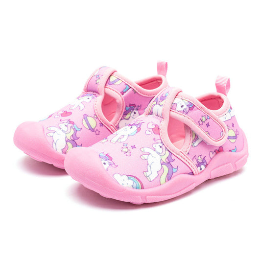 Children's Velcro Woven Beach Shoes – Breathable, EU 21–30
