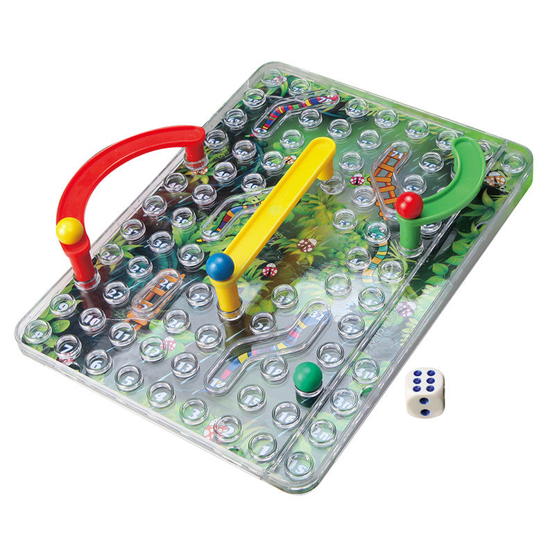 3D Snakes & Ladders Board Game - Family Interactive Toy