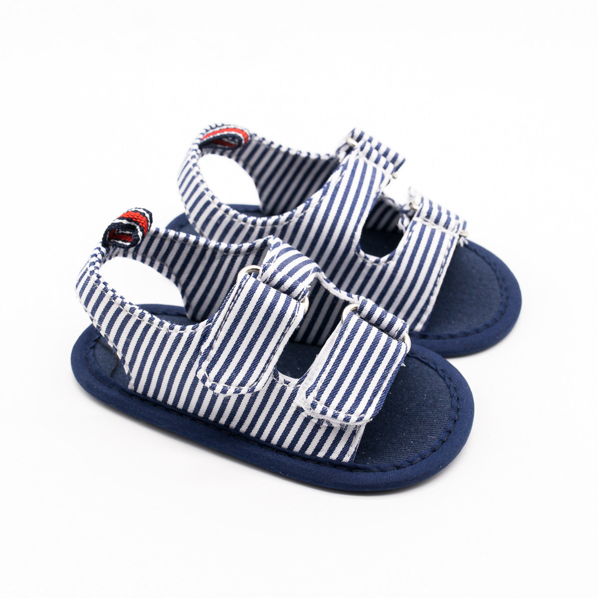 Baby Striped Canvas Sandals | Soft Sole Toddler Shoes 11-13cm