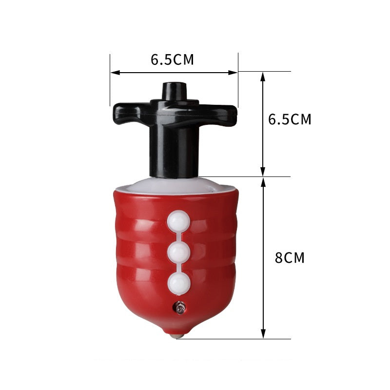 Wooden LED Music Spinning Top | Light-Up Laser Gyroscope Toy for Kids