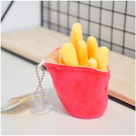 Cute Hamburger Plush Keychain | Novelty Gift