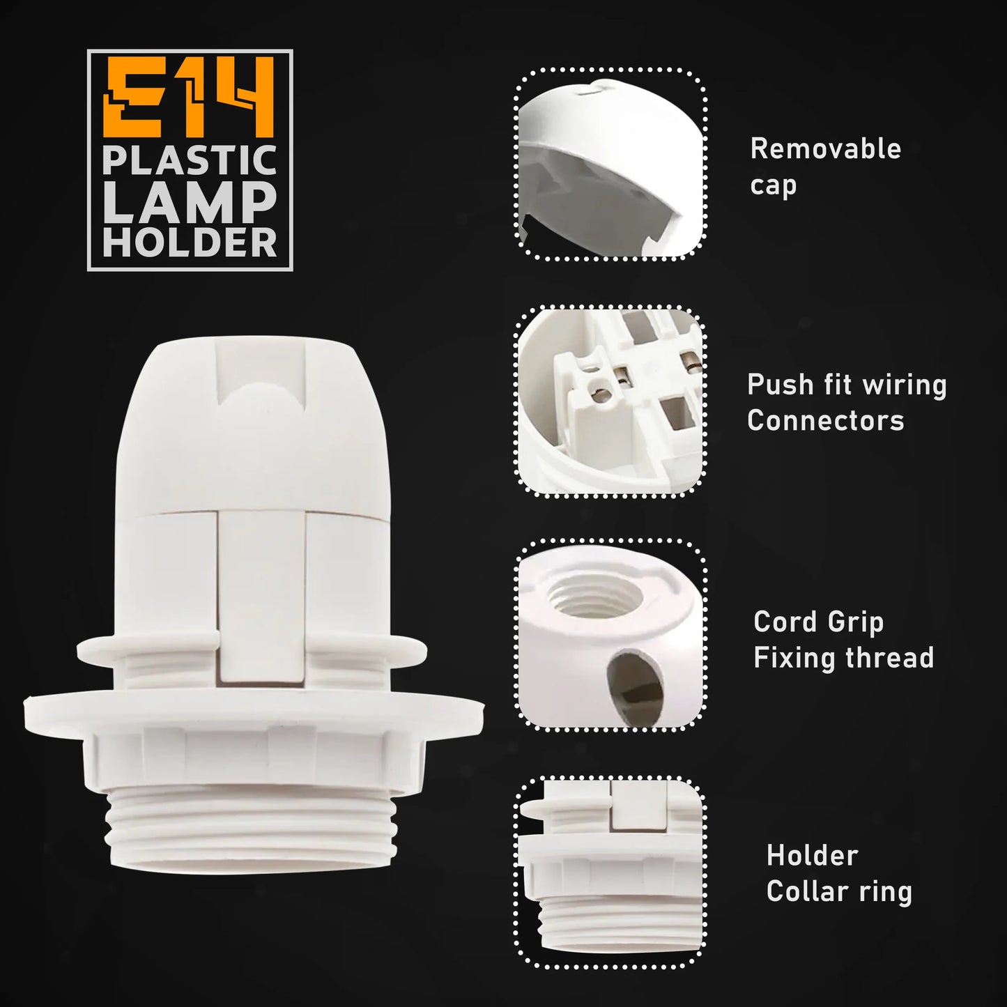 Vintage E14 Lamp Holder Bulb Socket 5 Pack ~4362-3