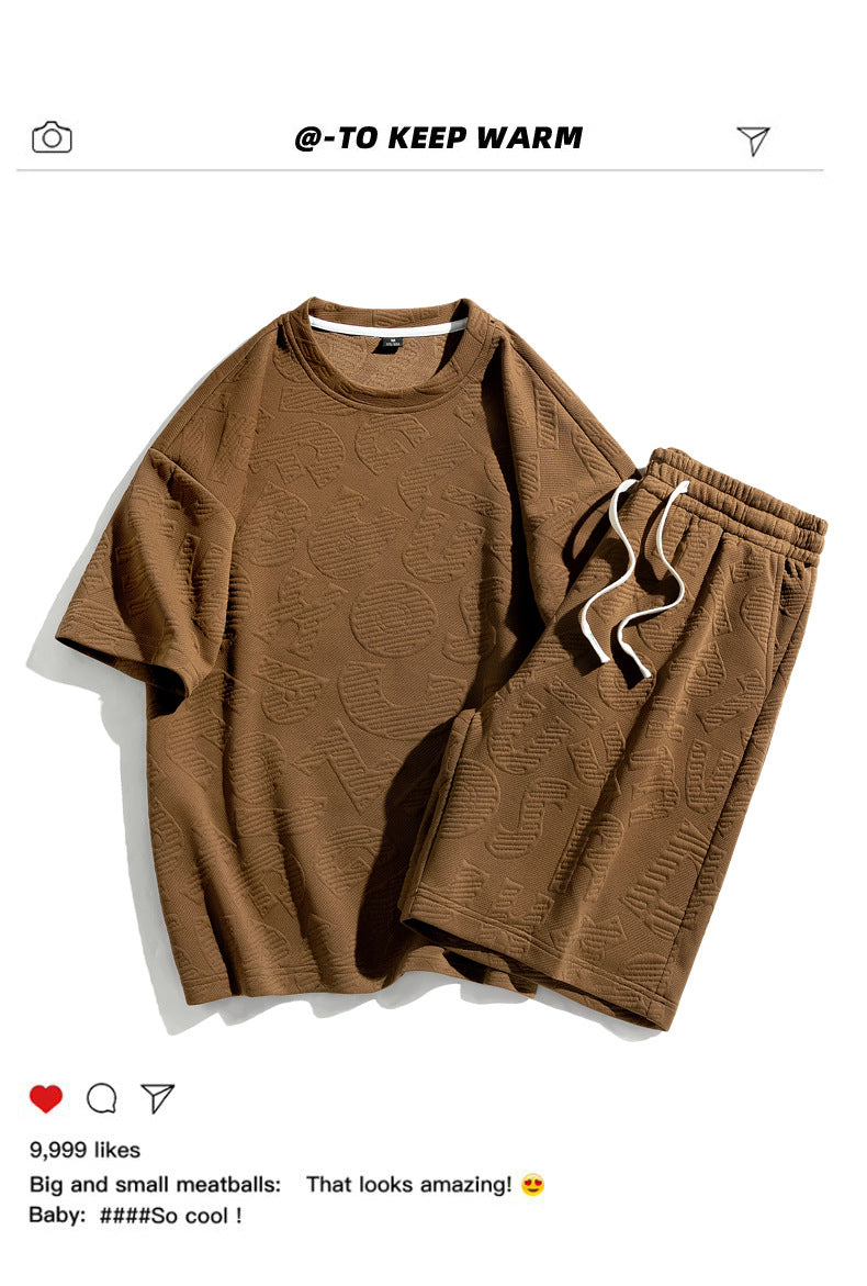 Men's Sports T-Shirt & Shorts Co-ord Set | Polyester Spandex
