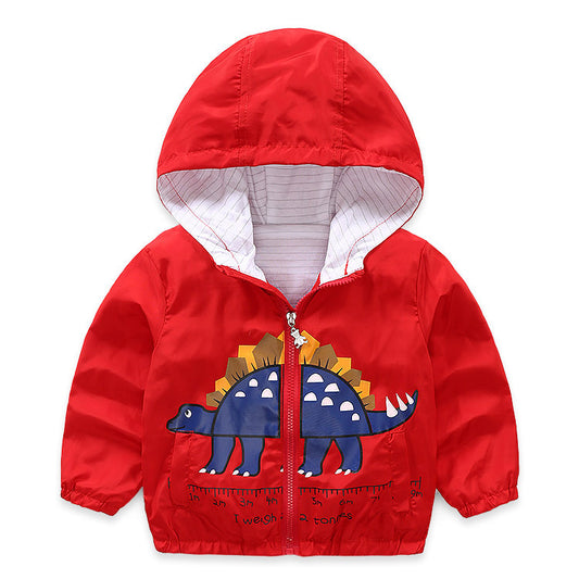 Children's Dinosaur Print Zip-Up Jacket
