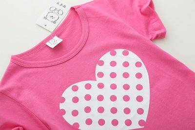 Girls Polka Dot Short Sleeve Cotton T-Shirt – Summer Top