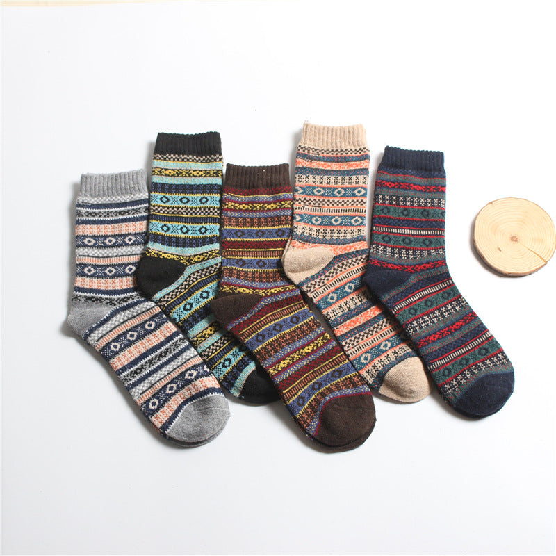 Men’s Rabbit Wool Business Socks 5-Pair Pack – 7 Colour Combos