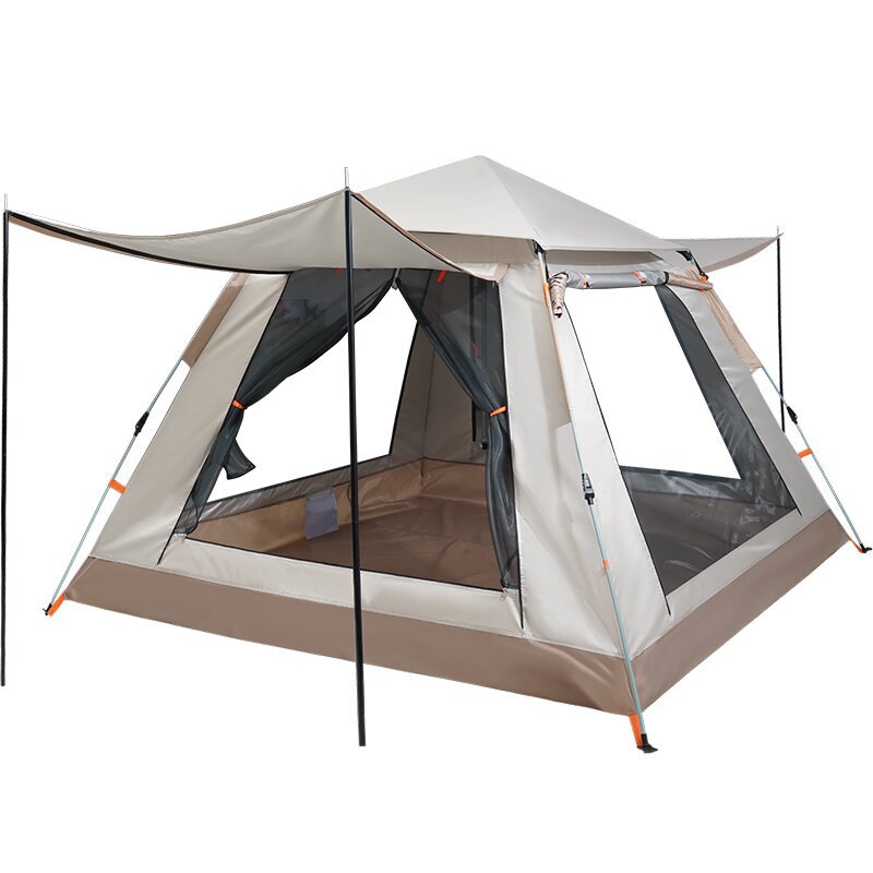 3-Person Beach & Camping Tent – Silver-Coated T210 Waterproof Quick-Pitch Tent with Optional Ground Mat