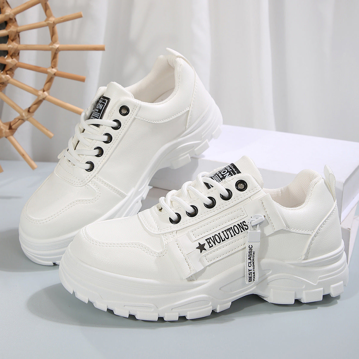 Women's Flat Casual Round Toe Shoes | PU Leather Slip-On