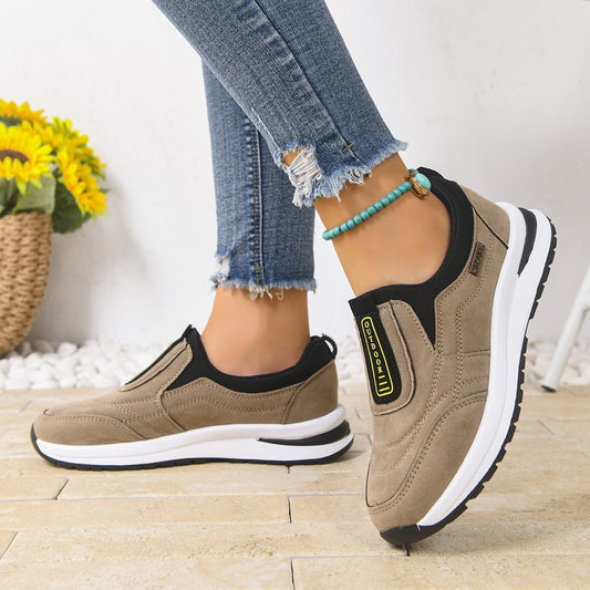 Women's Slip-On Chunky Heel Shoes | Suede | Height Increasing | EU 36-43