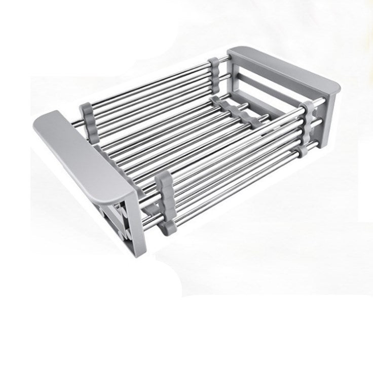 Stainless Steel Sink Drain Rack – Over-Sink Drainer Basket