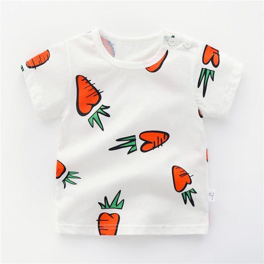 Kids Cotton Short Sleeve T-Shirt | 10 Designs, Sizes 73–110cm