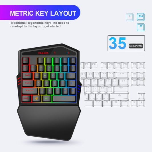 HXSJ K99 Bluetooth Mobile Gaming Keyboard & Mouse Set – One-Handed FPS
