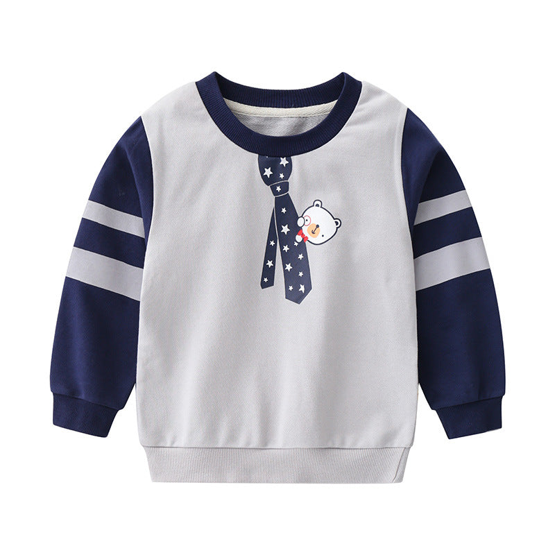 Children's Cotton Cartoon Sweatshirt | Long Sleeve Kids Top