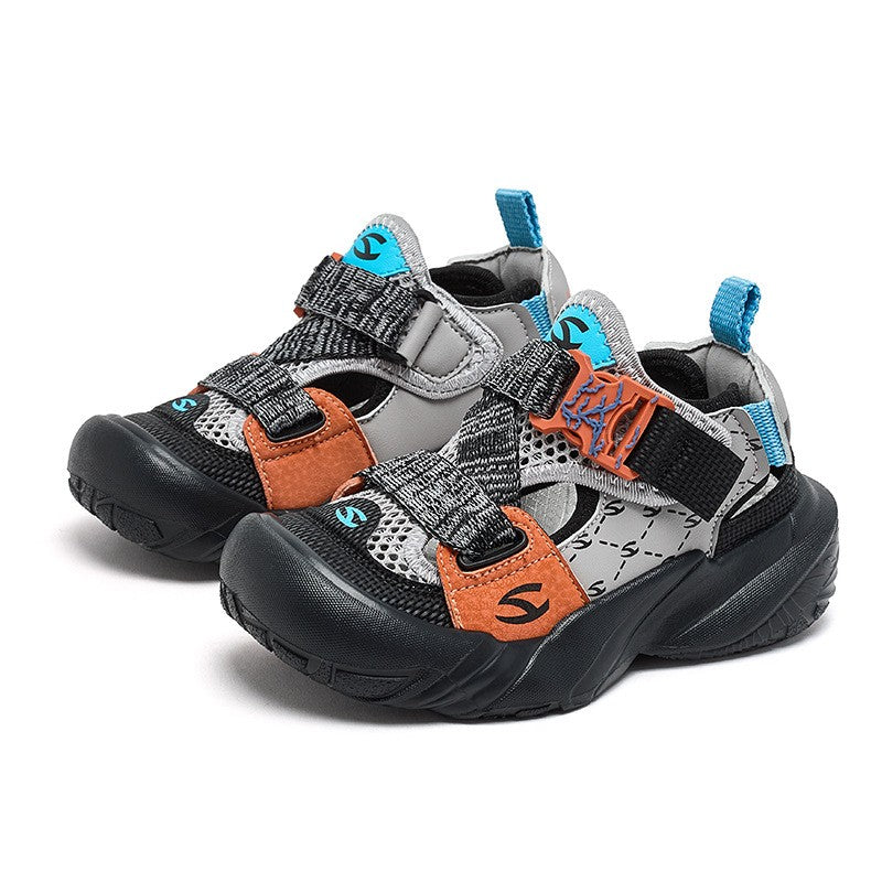 Boys' Breathable Mesh Sandals – Lightweight Velcro Kids Shoes